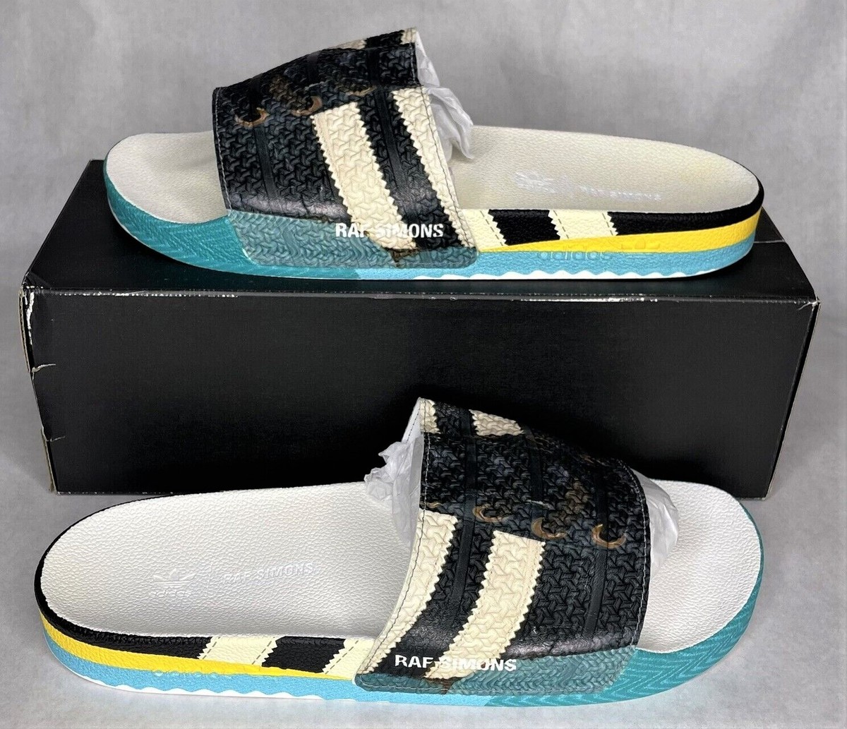 RAF SIMONS x ADIDAS 'Samba Adilette Trompe L'oeil' Men's Slide