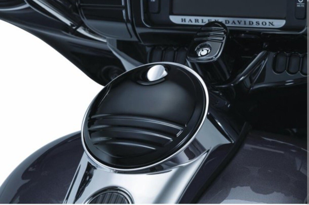 HARLEY DAVIDSON KURYAKYN TOURING TRI LINE DASH CONSOLE FUEL DOOR COVER