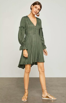 bcbg olive green dress