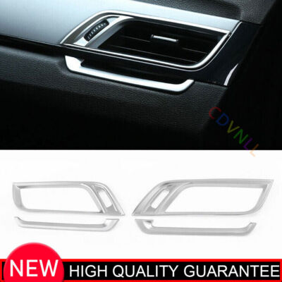 Fit For BMW X1 F48 2016-2021 Matte Silver Car Front Side Vent Overlay Cover Trim