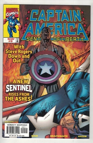 CAPTAIN AMERICA: SENTINEL OF LIBERTY #9 - UNOFFICIAL SAM WILSON APP. - 1999