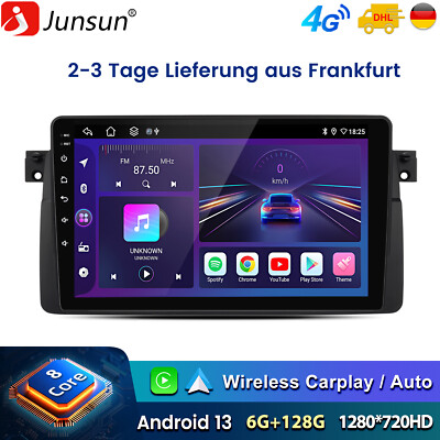 9''Android 13 6+128G Für BMW 3er E46 1998-2006 Autoradio GPS Navi WIFI SWC DAB BT