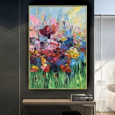 Large Modern Hand-Painted Abstract Line Oil Painting Wall Art On Canvas Creative
