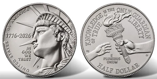 1776 - 2026 P 50C Half Dollar Roll Semiquincentennial Uncirculated