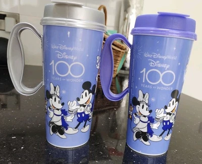 Walt Disney World 100 Celebration Refillable Resort Cup X2 Good Condition Rare - Image 1 of 4