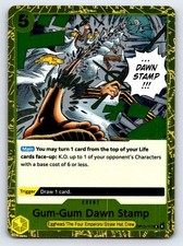 Gum-Gum Dawn Stamp OP13-117 Rare Carrying On His Will One Piece Foil