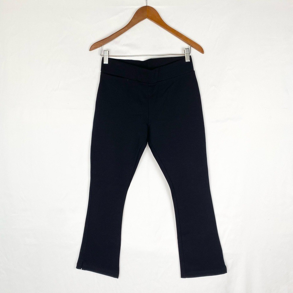 American Giant Ponte Kick Flare Pant Black Size 6 Mid Rise Stretch