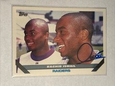 1993 Topps - Rocket Ismail #395 Oakland Raiders On Card Autograph