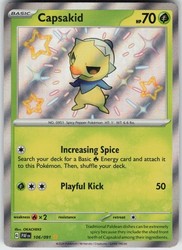 Capsakid 106/091 Paldean Fates Shiny Rare Holo