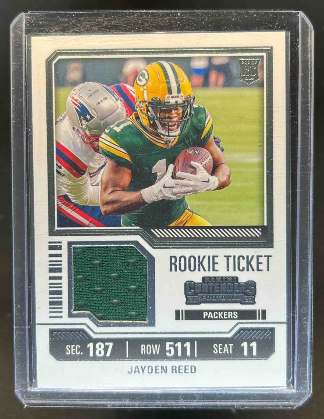 2023 Contenders Jayden Reed Rookie Ticket Jersey RC #TS18 Packers