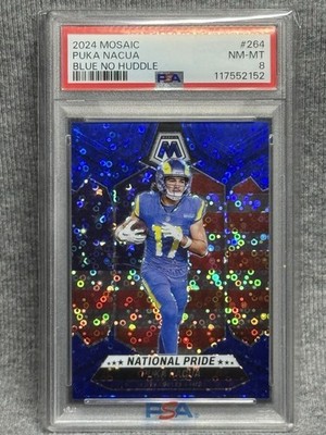 2024 Panini Mosaic - National Pride Puka Nacua #264 No Huddle Blue Mosaic Prizm