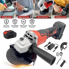 21V Cordless Angle Grinder Kit Power Tool Sander 10000RPM W/ 1 Battery & Charge