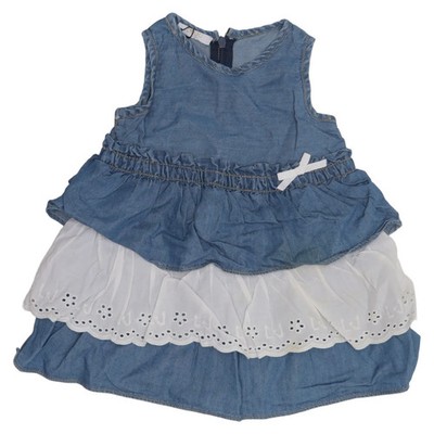 Liu Jo, Jeanskleid, Größe: 74, Blau/Weiß, Baumwolle/Lyocell, Einfarbig #O2F