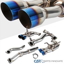 Fits 2015-2021 Subaru Wrx Sti Catback Exhaust System Quad 4 Inch Tips Burnt