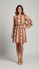 Forever 21 Red and Gold One Shoulder Sundress