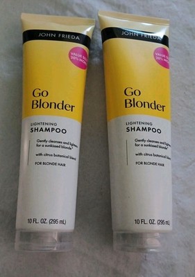 2 John Frieda Go Blonder Lightening Shampoo, two 10 oz tubes  VALUE SZ (BN26)