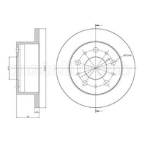 Metelli 2X Bremsscheibe Hinten Ø280 Voll FüR Fiat Ducato Kasten 250_ 290_ 130