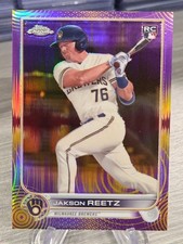 Jakson Reetz 2022 Topps Chrome Sonic Pulse Purple Yellow /299 Rookie #157 RC
