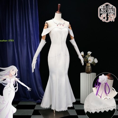 Re:Zero   Starting Life in Another World Emilia Cosplay Costume Full Set Dress