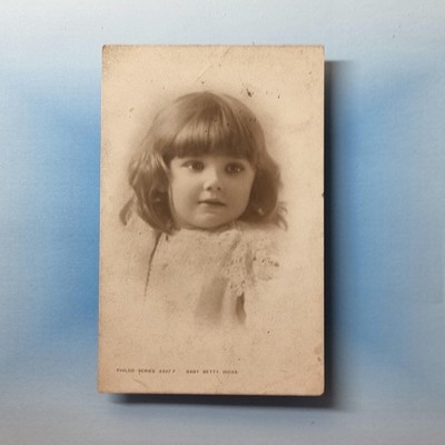 Edwardianische Schauspielerin Postkarte um 1910 Echtfoto Baby Betty Hicks Philco