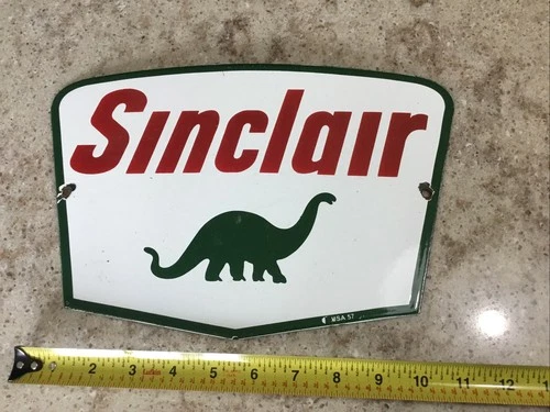 Vintage Advertising Porcelain Sign Sinclair Pump Plate 1957?