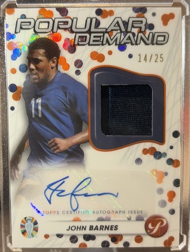 Topps 2023 Pristine Road to UEFA EURO  John Barnes Patch Auto PDR-JB  /25