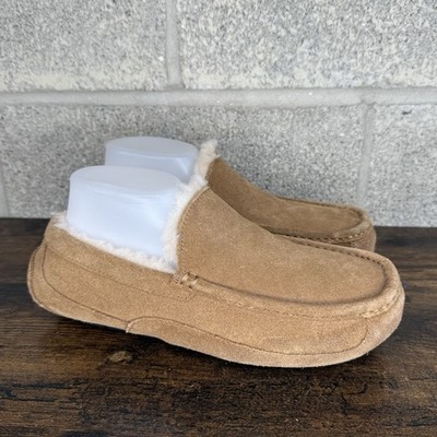 UGG Ascot Men s Slippers Moc Toe Driving Moccasin Sherpa Lined House Shoes 7