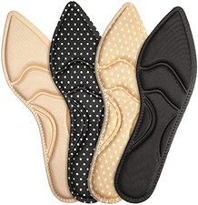 4 Pairs High Heel Insoles Boot Inserts Foot Cushion Comfort Sponge Pads