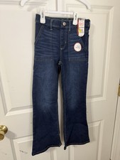 Wonder Nation Flare Jegging Girls Blue Jeans Size M 7-8 Stretch Denim