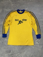 Vintage 70s Adidas Erima W. Germany Isostar Ovomaltine Jersey Shirt Yellow M