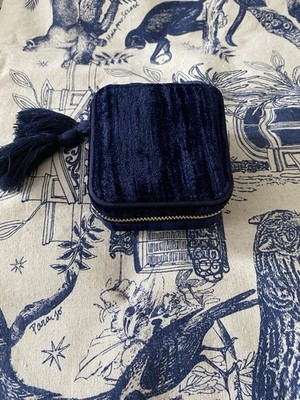 Sézane Navy Blue Jewelry Case