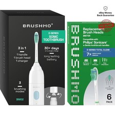 Electric Toothbrush Set 6 Soft Nylon Heads 3 Modes For Superior Care Electric Toothbrush Set 6 Soft Nylon Heads 3 Modes For Superior Care