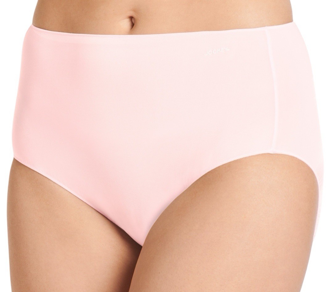 JOCKEY Womens No Panty Line Promise Hip Brief Underwear Panty 1372 Pink  Size L