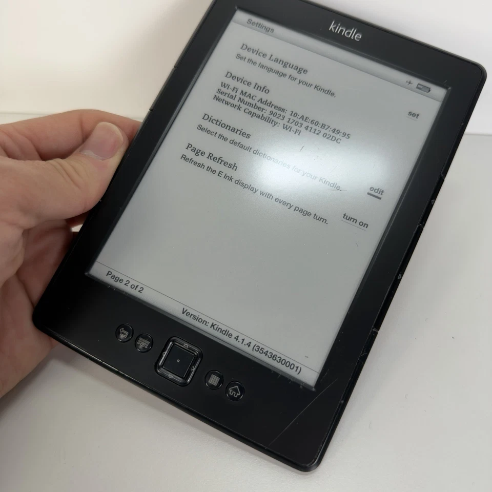 Amazon Kindle 4th Gen D01100 Wi-Fi 6" e-Book Reader - Black - Image 4 of 4