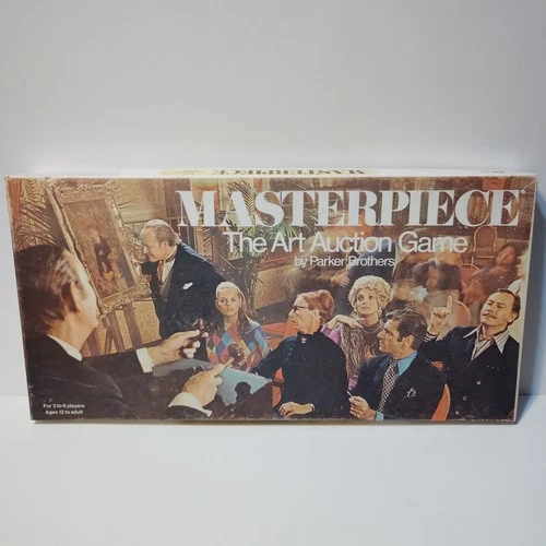 Vintage 1970 Masterpiece Art Auction Board Game Parker Brothers 100% Complete