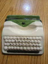 Ceramic Typewriter Ashtray Or Trinket Dish Made In Japan Vintage 1950s