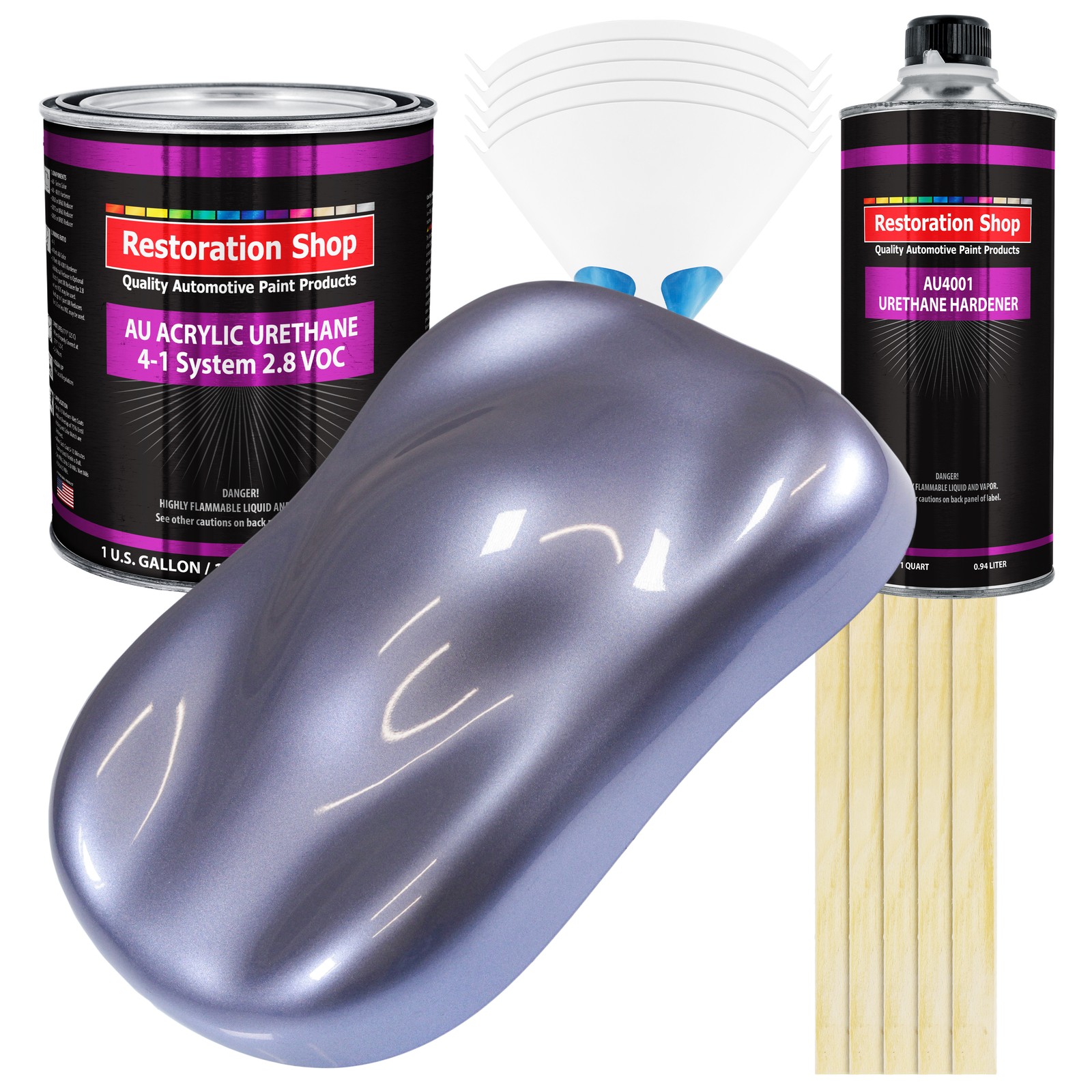 Restoration Shop Astro Blue Metallic Acrylic Urethane Auto Paint Gallon Kit