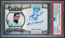 2025 LEAF A BRONX LEGACY BUCKY DENT /35 YANKEE DOODLES AUTO PSA AUTHENTIC