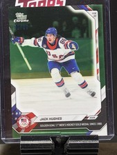 Topps 2026 Now Chrome Jack Hughes Team USA Golden Goal #18 Limited Edition 61/99