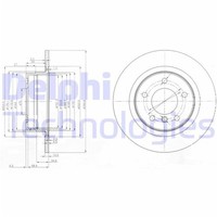 2X Delphi Bremsscheiben Hinten 296Mm Voll Passend FÜR BMW 1 3 | BG3960