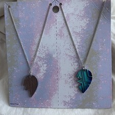 Best Friends Necklace Broken Heart Pendant 2Pc Multicolour Friendship/Love Gift