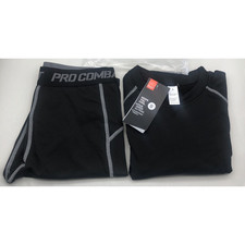 Youth Kids'Thermal Underwear Set, Fleece-Lined Compression Shirt  Leggings READ