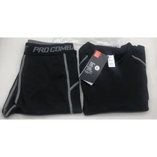 Youth Kids'Thermal Underwear Set, Fleece-Lined Compression Shirt & Leggings READ