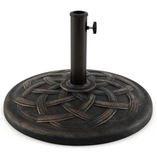 22" Round Umbrella Base Stand Market Patio Standing Outdoor Living Heavy Duty