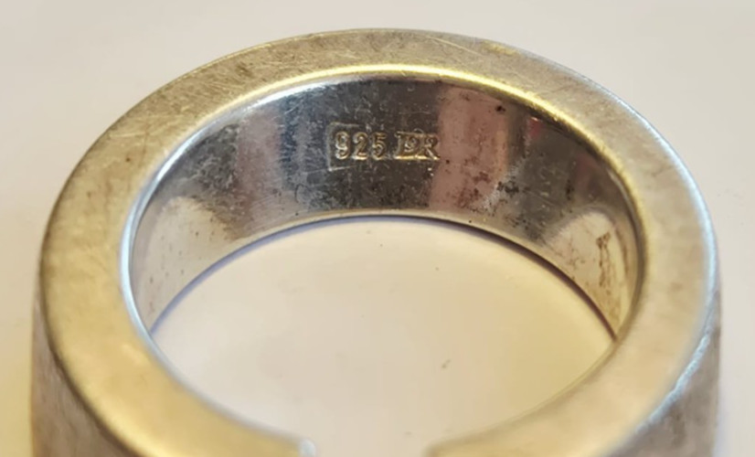 B0812 - Solid 925 Silver Ring - Clear Stone - Fro… - image 6