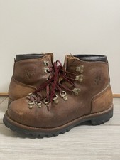 Vintage Vasque Hiking Boots Mountain Brown Leather USA Made Vibram Men’s Size 10