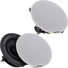6.5" Bluetooth In-Wall/In-Ceiling 2-Way Speaker System, 300W, Black Finish