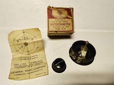 Vtg. NOS GRC General Radio Company - 1K Ohm Type 214-A Panel Mount Potentiometer