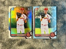 Brycen Mautz 2022 Bowman Chrome 1st Refractor & Bowman 1st Sky Blue SP /499