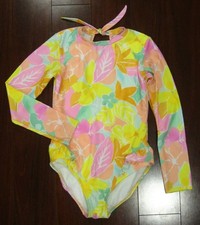 Cat Jack Tropical Floral Print Girls Swimming Suit SWIMSUIT Size L 10-12 LARGE